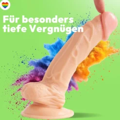 21cm Dildo no Vibrator Sex Toy Saugnapf Penis Anal PVC 3D Adern Hoden