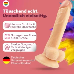 20cm Dildo no Vibrator Sex Toy Saugnapf Penis Anal PVC 3D Adern Hoden