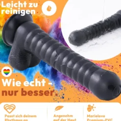 27cm Dildo no Vibrator Sex Toy Saugnapf Penis Anal PVC 3D Adern Hoden