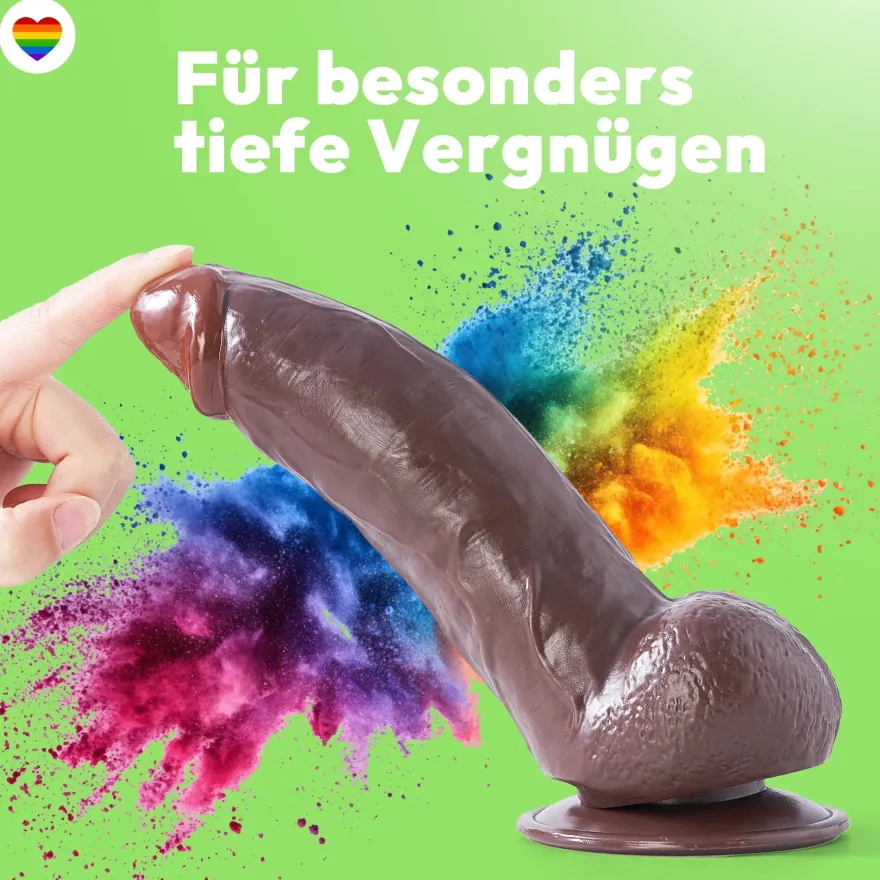 21cm Dildo no Vibrator Sex Toy Saugnapf Penis Anal PVC 3D Adern Hoden