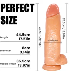 33cm Dildo no Vibrator Sex Toy Saugnapf Penis Anal PVC 3D Adern Hoden