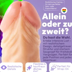 25cm Dildo no Vibrator Sex Toy Saugnapf Penis Anal PVC 3D Adern Hoden