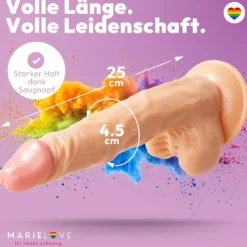 25cm Dildo no Vibrator Sex Toy Saugnapf Penis Anal PVC 3D Adern Hoden