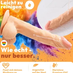 25cm Dildo no Vibrator Sex Toy Saugnapf Penis Anal PVC 3D Adern Hoden