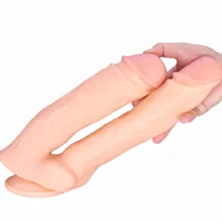 33cm Doppel Dildo no Vibrator Sex Toy Saugnapf Penis Anal PVC 3D Adern Hoden