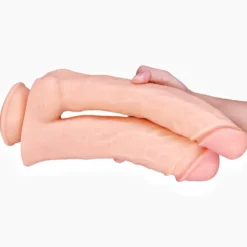 33cm Doppel Dildo no Vibrator Sex Toy Saugnapf Penis Anal PVC 3D Adern Hoden