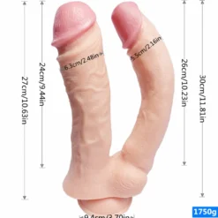 33cm Doppel Dildo no Vibrator Sex Toy Saugnapf Penis Anal PVC 3D Adern Hoden