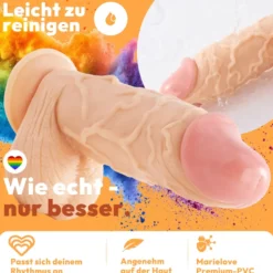 26cm XXL Dildo no Vibrator Sex Toy Saugnapf Penis Anal PVC 3D Adern Hoden
