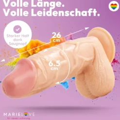 26cm XXL Dildo no Vibrator Sex Toy Saugnapf Penis Anal PVC 3D Adern Hoden