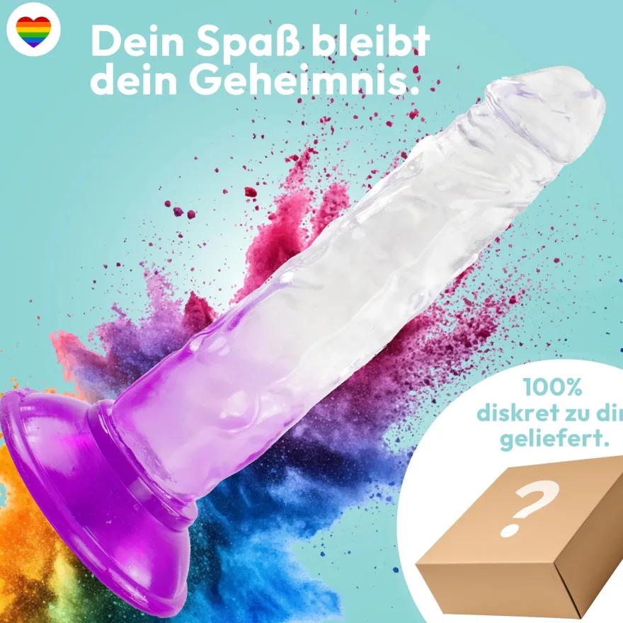 Dildo 20cm mit Saugnapf – Realistisch, 4 Farben