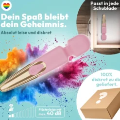 Elaria Wand Massagegerät 10 Stufen sehr stark Massagestab Akku Vibrator Sexspielzeug