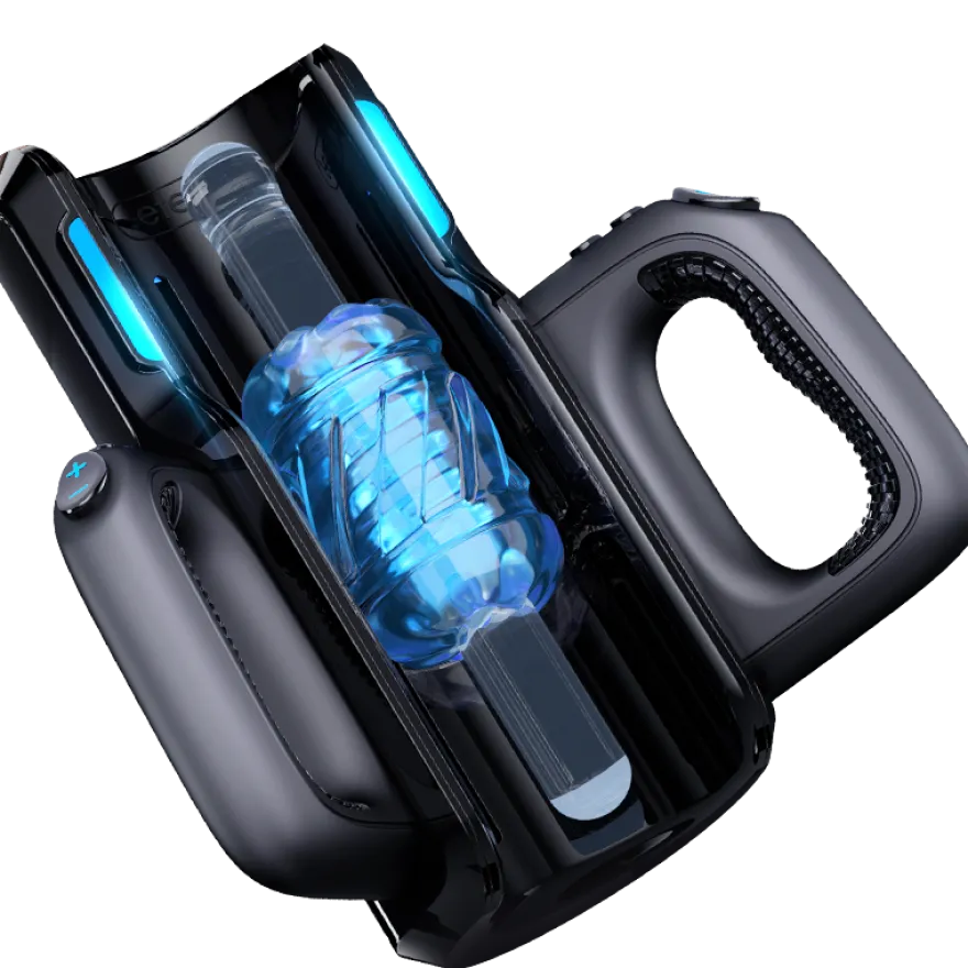 Elektrischer Masturbator Blowjob Simulator mit Smartphone Halterung