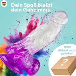 Extra dicker Dildo mit Saugnapf 21,5 cm 4 Farben