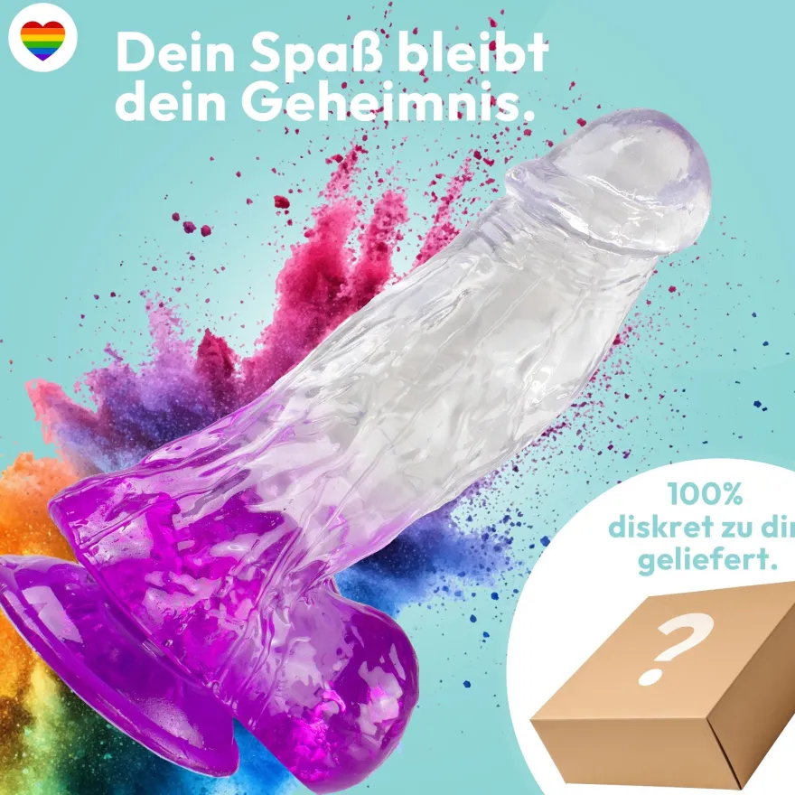 Extra dicker Dildo mit Saugnapf 21,5 cm 4 Farben