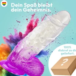 Extra kräftiger Dildo mit Saugnapf Ø 6,5 cm 4 Farben