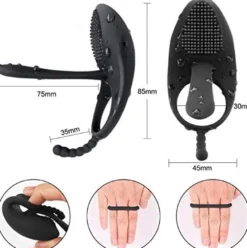3in1 Penisring Paarvibrator mit Zunge, Analvibrator & Klitorisstimulator