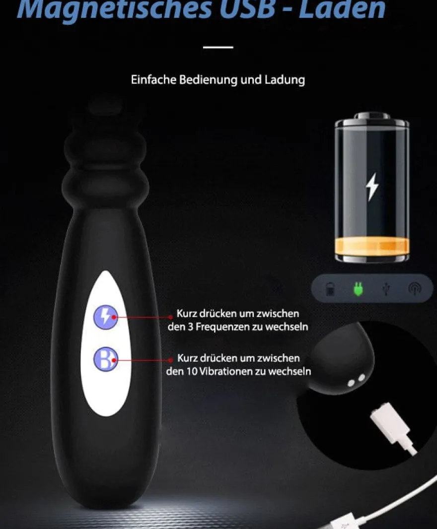 marielove Analvibrator mit Perlen
