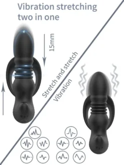 marielove Analvibrator Penis-Hoden-Ring mit Analvibrator