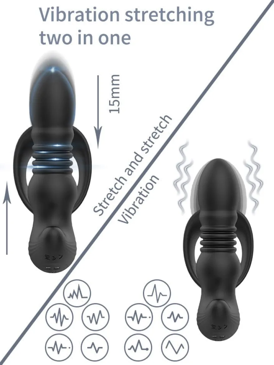 marielove Analvibrator Penis-Hoden-Ring mit Analvibrator