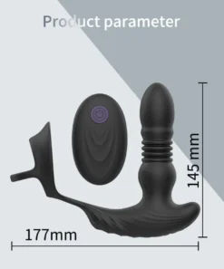 marielove Analvibrator Penis-Hoden-Ring mit Analvibrator
