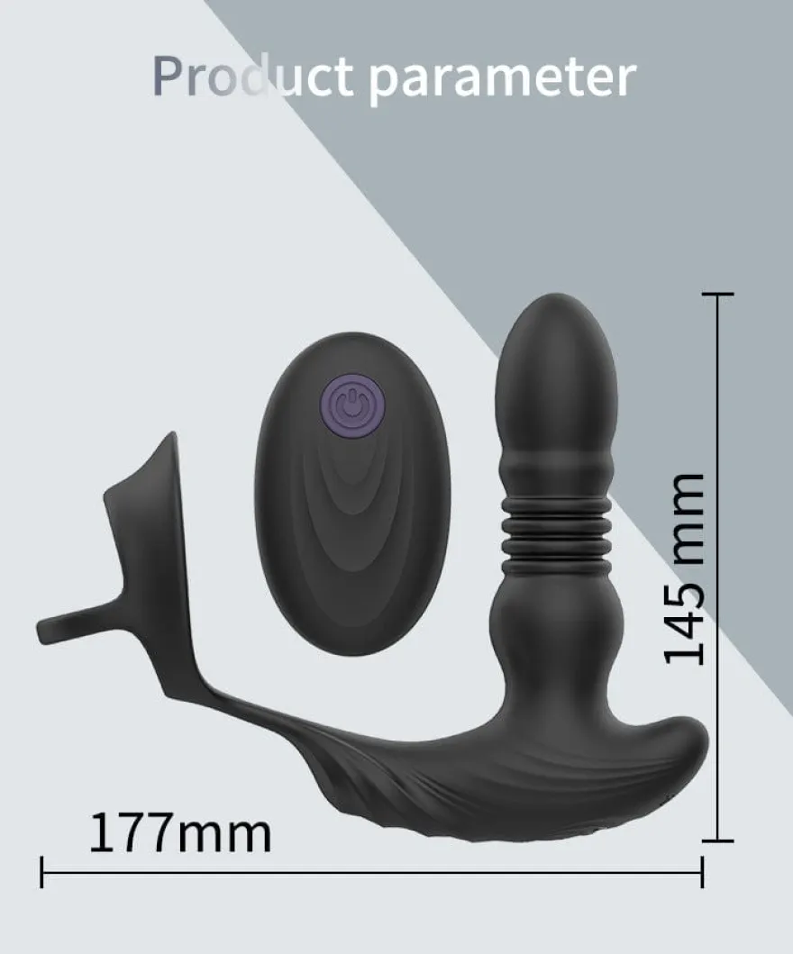 marielove Analvibrator Penis-Hoden-Ring mit Analvibrator