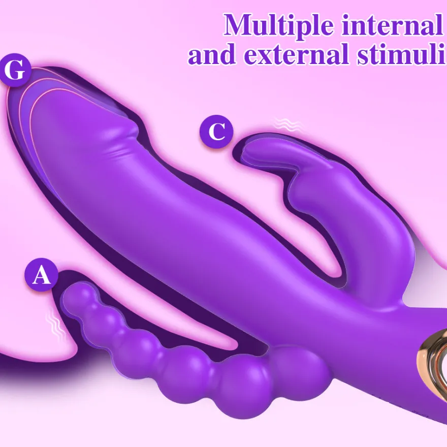 marielove 20cm Rabbit Vibrator 3in1 Stimulation