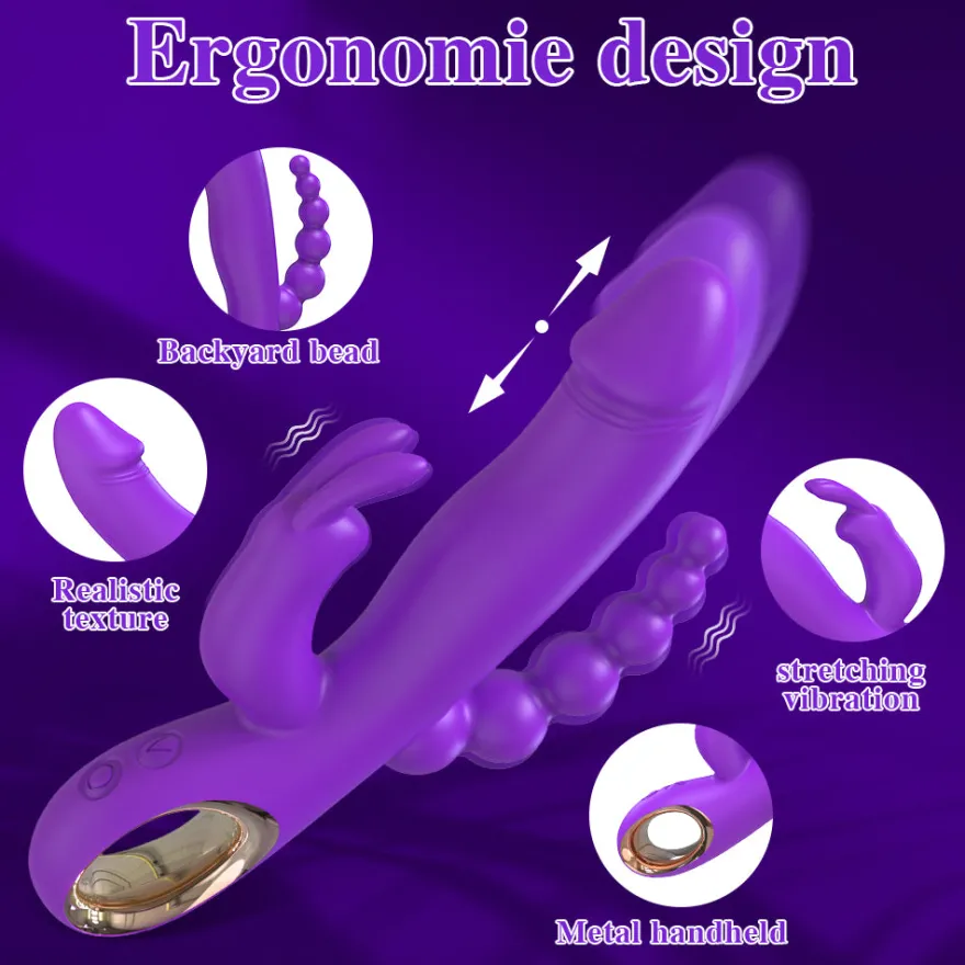marielove 20cm Rabbit Vibrator 3in1 Stimulation