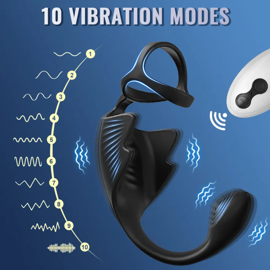 marielove Cockring mit Prostata und Hoden Vibrator mit Fernbedienung