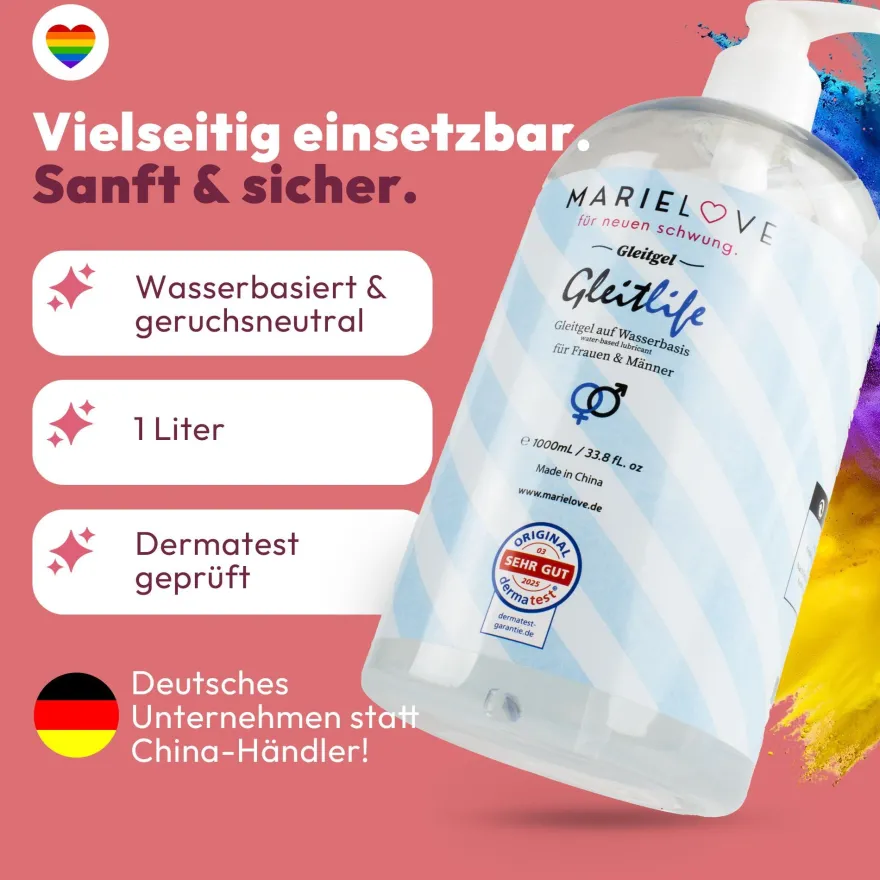 Marielove Gleitgel auf Wasserbasis 1000ml geschmackslos