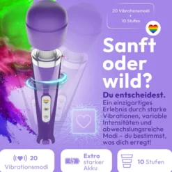 marielove Magic Wand Vibrator Magic Wand Akku Lila