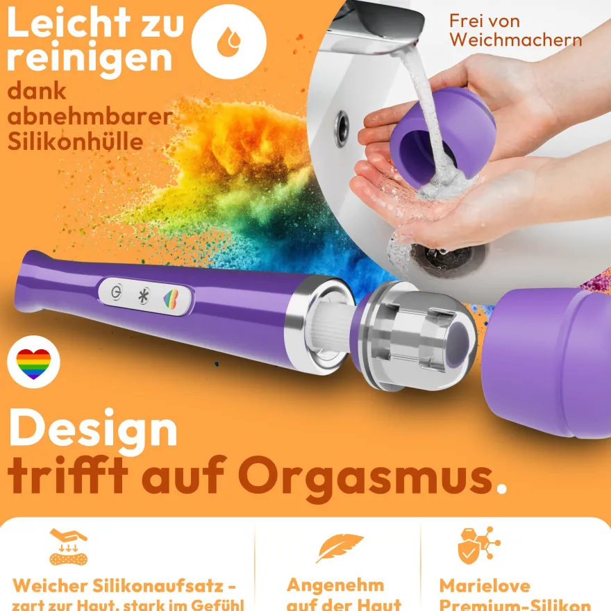 marielove Magic Wand Vibrator Magic Wand Akku Lila