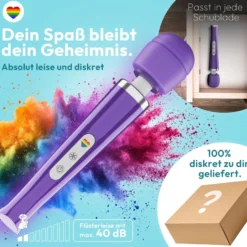 marielove Magic Wand Vibrator Magic Wand Akku Lila