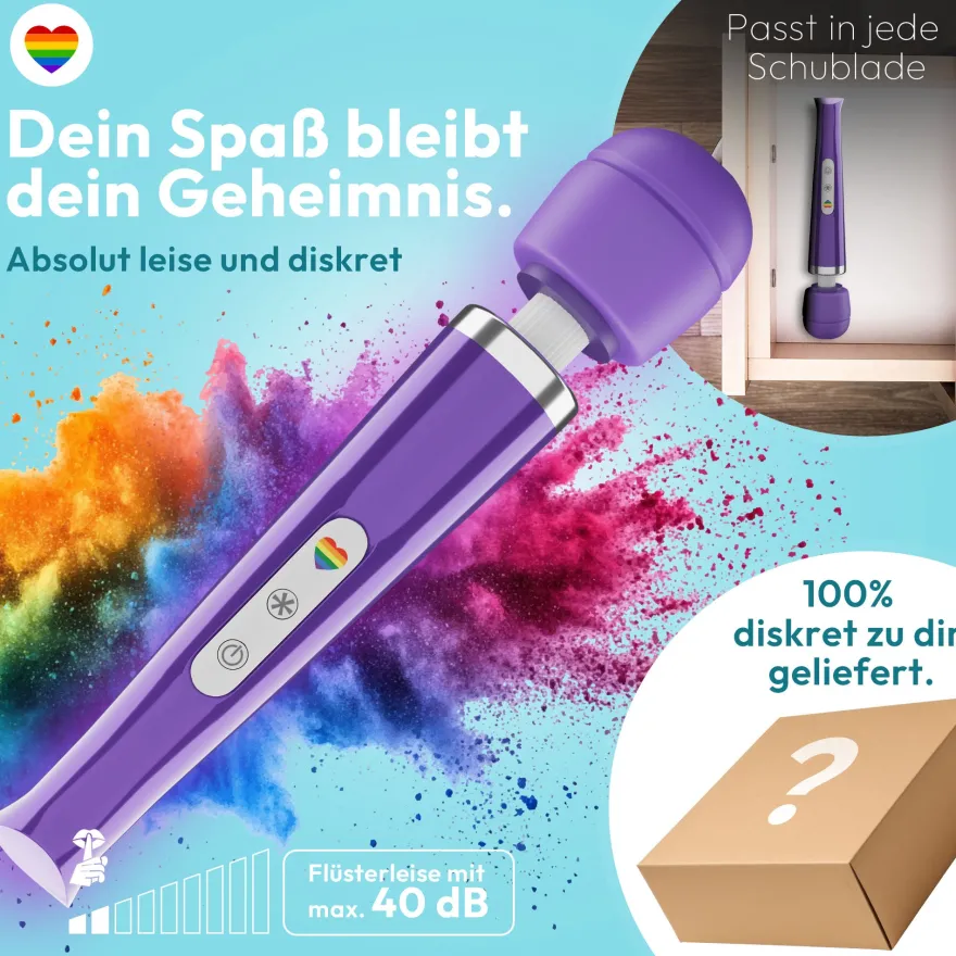 marielove Magic Wand Vibrator Magic Wand Akku Lila
