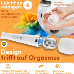 marielove Magic Wand Vibrator Magic Wand Akku Weiß