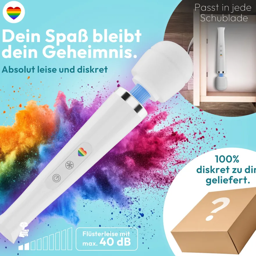marielove Magic Wand Vibrator Magic Wand Akku Weiß