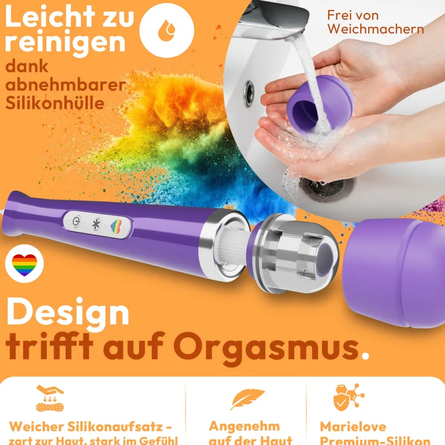 marielove Magic Wand Vibrator Magic Wand Netz Lila