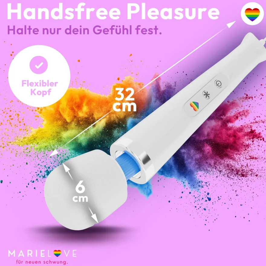 marielove Magic Wand Vibrator Magic Wand Netz Weiß