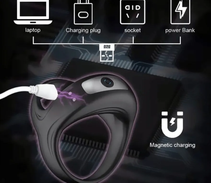 marielove Penisring Penis-Hoden-Ring inklusive Vibrator