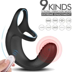 marielove Penisring Penis-Hoden-Ring mit Perineum Vibrator