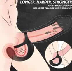 marielove Penisring Penis-Hoden-Ring mit Perineum Vibrator