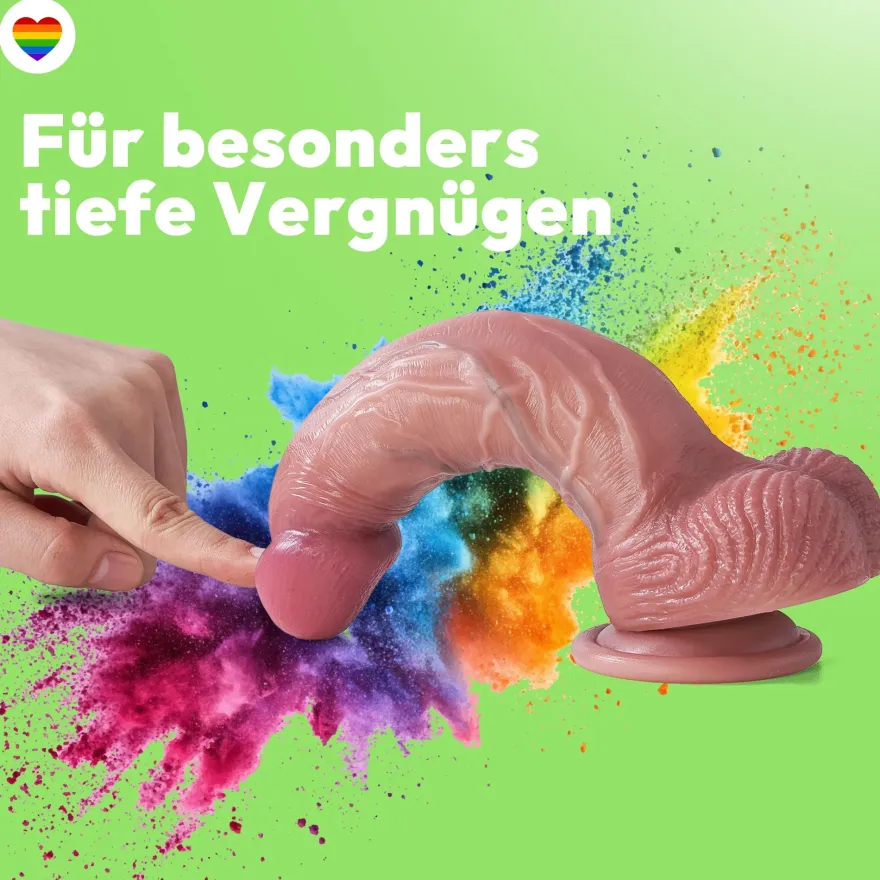 marielove realistischer 21cm Saugnapfdildo mit Hoden