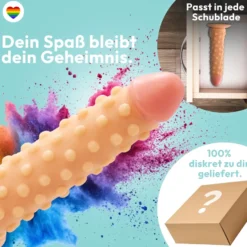 marielove realistischer 24cm Saugnapfdildo mit Hoden und Noppen