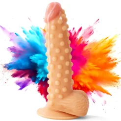 marielove realistischer 24cm Saugnapfdildo mit Hoden und Noppen