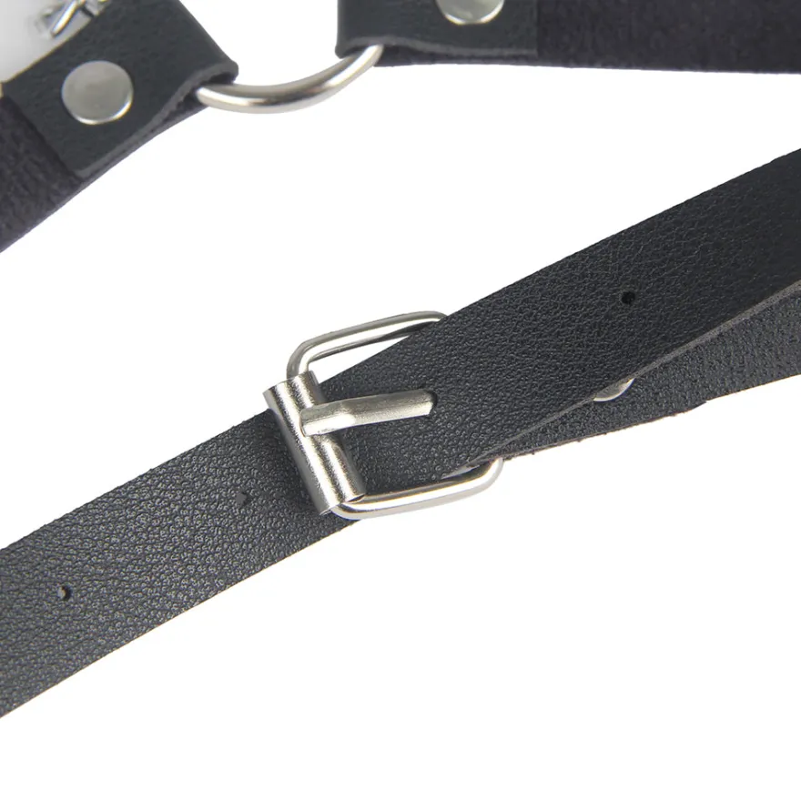 PU Leder Bondage Harness Slip mit Kette SM Panty Strap verstellbar
