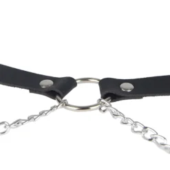PU Leder Bondage Harness Slip mit Kette SM Panty Strap verstellbar