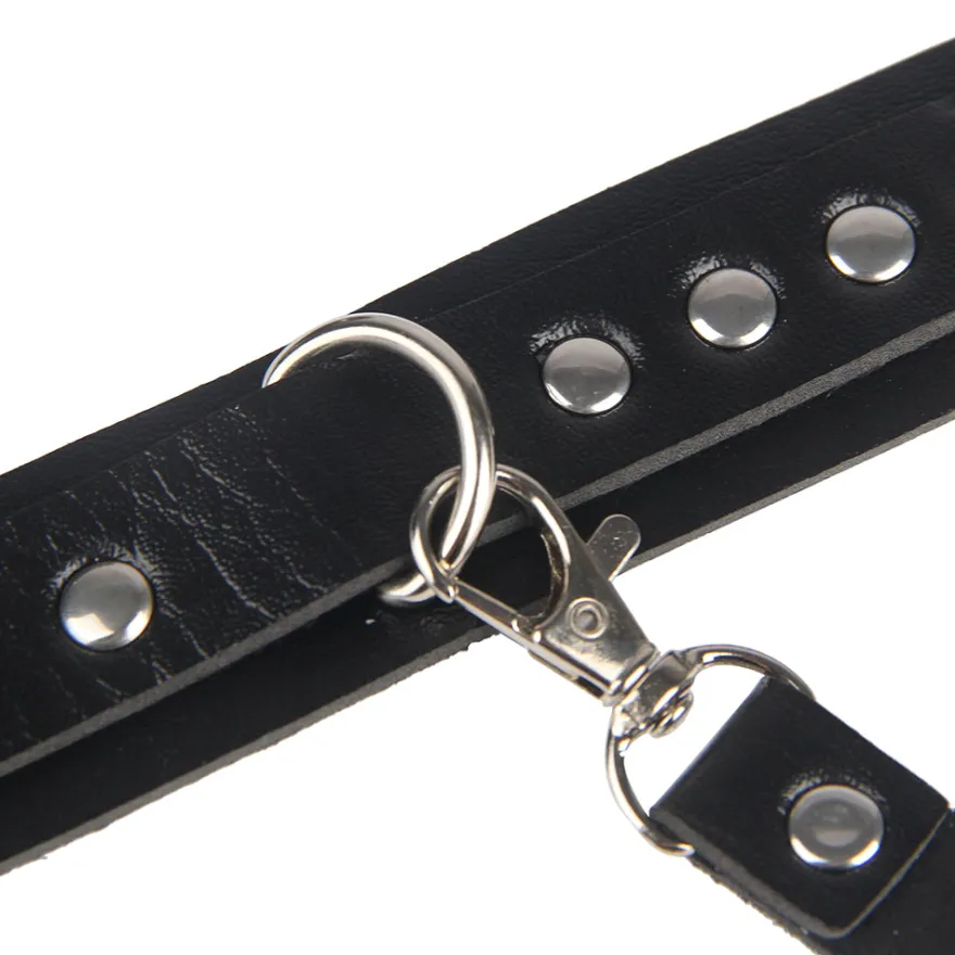 Sexy Bondage Gürtel Beinring PU Leder Kette Punk Strap verstellbar