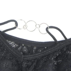 Sexy Schwarzes Spitzen-Lingerie Set – BH, Slip & Strapse, verführerische Dessous