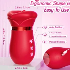 Vibrator Stimulation Klitoris Wasserdicht USB GM-468 Rot