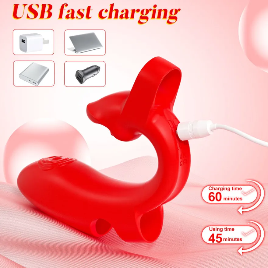 Vibrator Stimulation Klitoris Wasserdicht USB GM-538 Rot