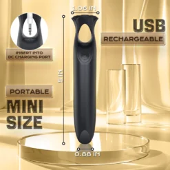 Vibrator Stimulation Klitoris Wasserdicht USB GM-489 Schwarz